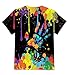 Yasswete Colorful Shirts for Kid Boys Graphic Tees Shirt 3D Printed T-Shirt Cool Paint Short Sleeve Shirts for Girls 6-8 Years