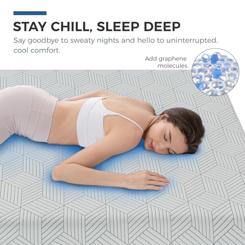 FATHOM Medium King Mattress 12 Inch Memory Foam Mattress King Size Bed in a Box for Back Pain Relief and Cool Sleep with Gel Foam and Removeable Fiberglass Free Cover, CertiPUR-US Certified