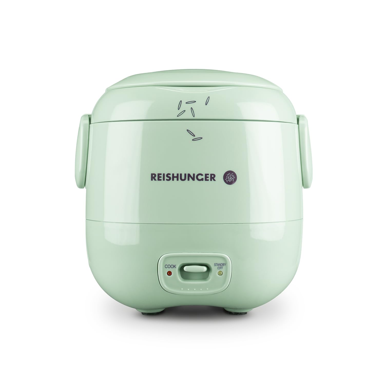 REISHUNGER Mini Reiskocher – 0,3L – 1-2 Portionen – Salbeigrün | hochwertige Keramikbeschichtung – Premium Topf – Handliche Größe für kleine Haushalte und unterwegs