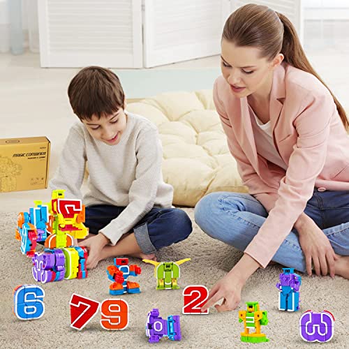 Lydaz Number Bots Math Toys For Kids, Preschool Learning Activities Games Toys, Number Robots Block Autism Stem Education Toys, Classroom Carnival Prizes, Birthday Gifts For Boys 3 4 5+ Years Old #TOP4