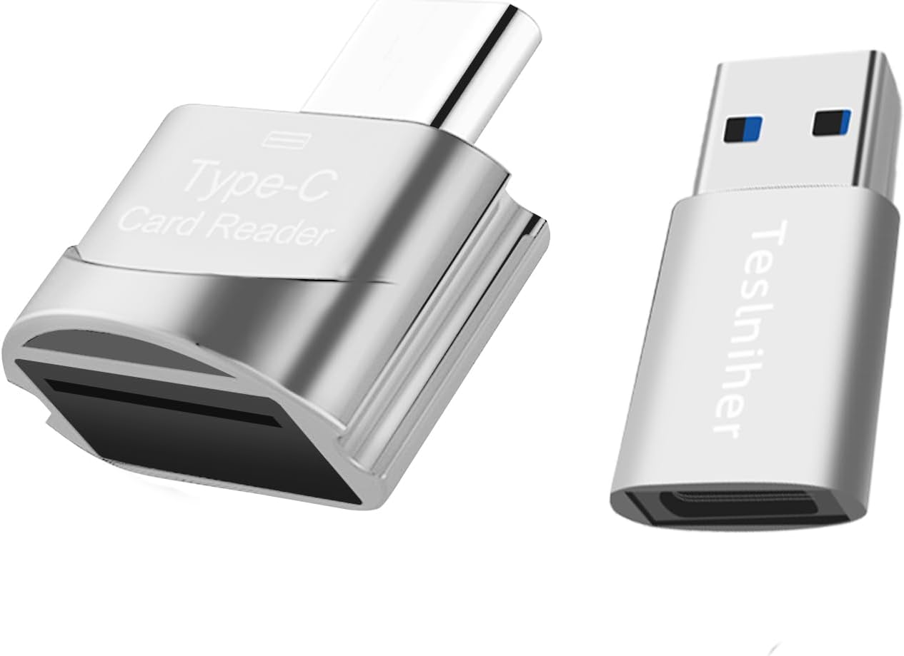 Micro SD Card Reader & USB C to SD Card Reader, TF Memory Card Reader with USB C to