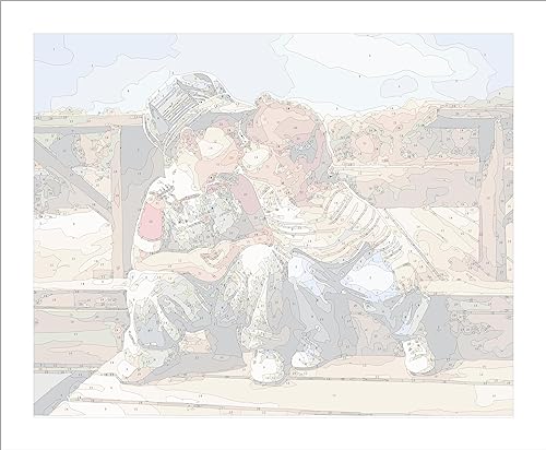 YSDECOR Dipingere con i Numeri Primo Bacio Figura