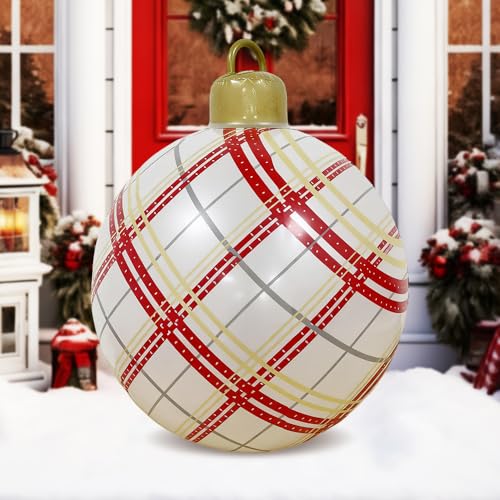 Aufblasbare Weihnachtskugeln, Afenau 60CM PVC Aufblasbarer...