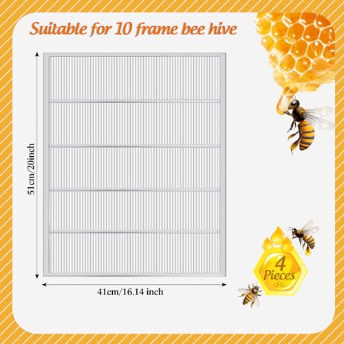 4-Pcs-Metal-Queen-Excluder-for-10-Frame-Hive-Metal-Queen-Bee-Excluder-Separates-Queen-Bees-from-Honey-Beekeeping-Tools-Beekeeping-Supplies-2008-x-1614-Inch