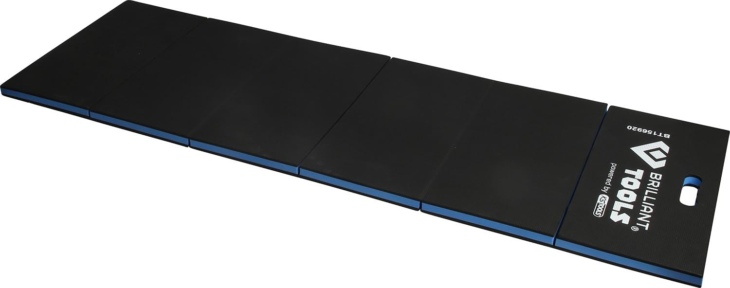 BRILLIANT TOOLS BT156920 Materassino di protezione per meccanici pieghevole, 1200 x 400 x 23 mm [Powered by KS TOOLS]