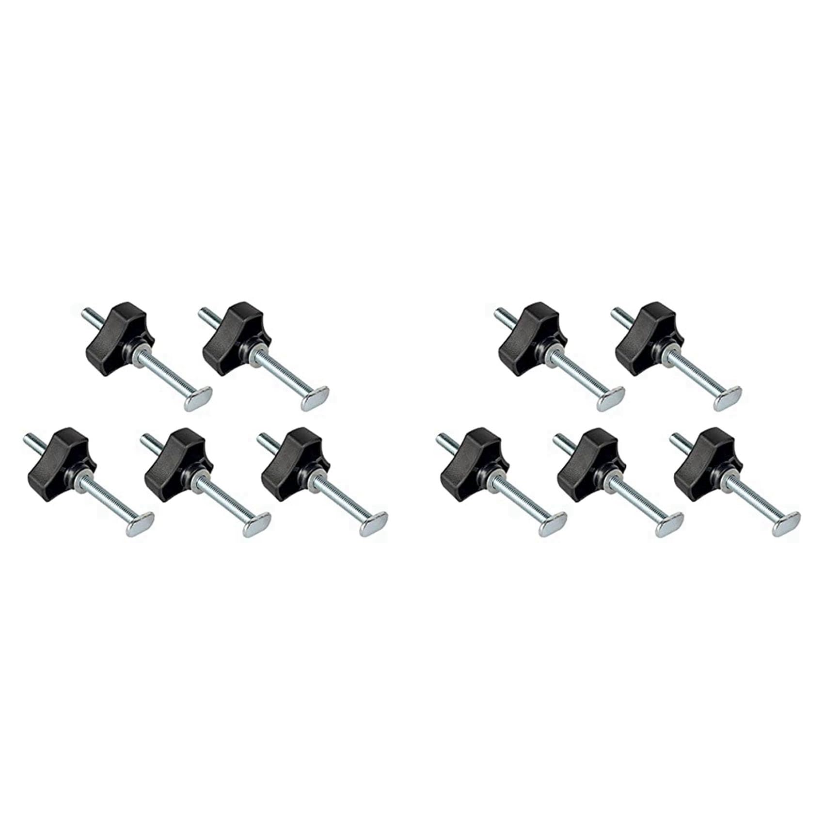10 Pack M8 T Track Bolts Knob Kit 4 Inch T Slot Bolts with Washers T Track Accessories for Woodworking Jigs