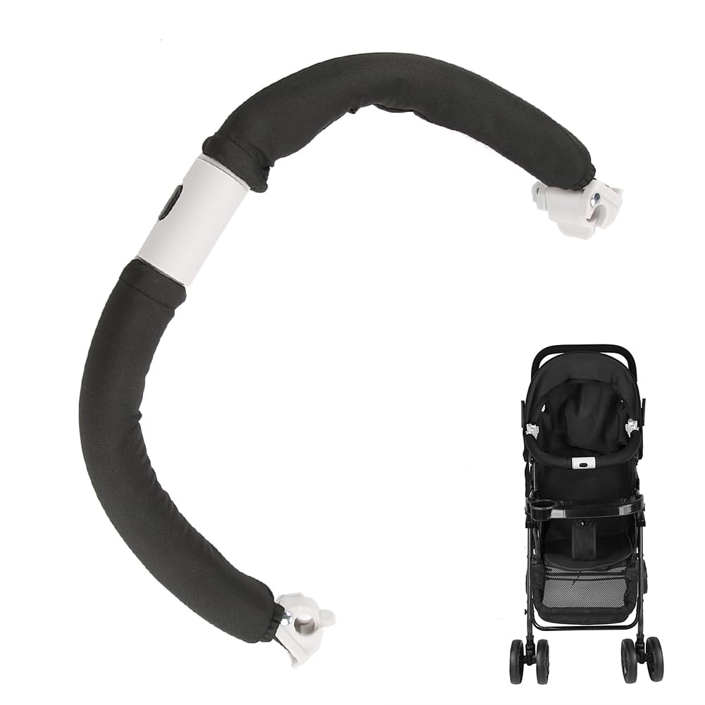 Msiud Adjustable Stroller Handle, Bumper Bar Universal Handlebar Armrest Replacement Bars Handrail Baluster Detachable Rod Trolley Accessories