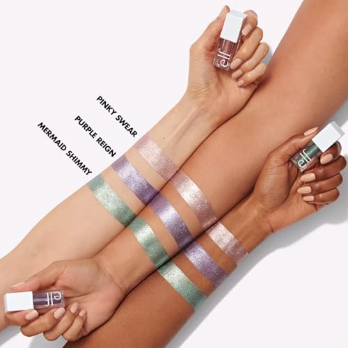 E.l.f. Liquid Glitter Eyeshadow, Long Lasting, Quick-Drying, Opaque, Gel-Based Eyeshadow For Creating High-Impact, Multi-Dimensional Eye Looks, Purple Reign, 0.10 Fl Oz #TOP2