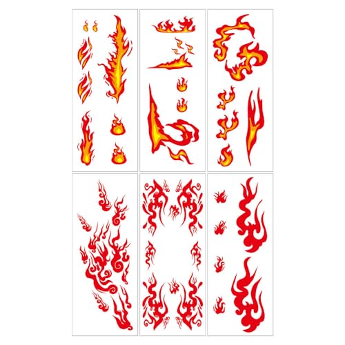 Realistische Flammen-Tattoo-Aufkleber,...