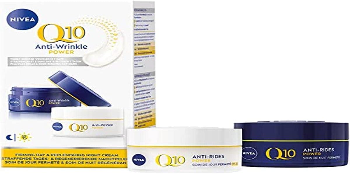 NIVEA Caja Duo Face Q10 Power (1 x 1 caja), caja de belleza que contiene 1 cuidado de día y 1 cuidado de noche, cuidado facial antienvejecimiento para todo tipo de pieles