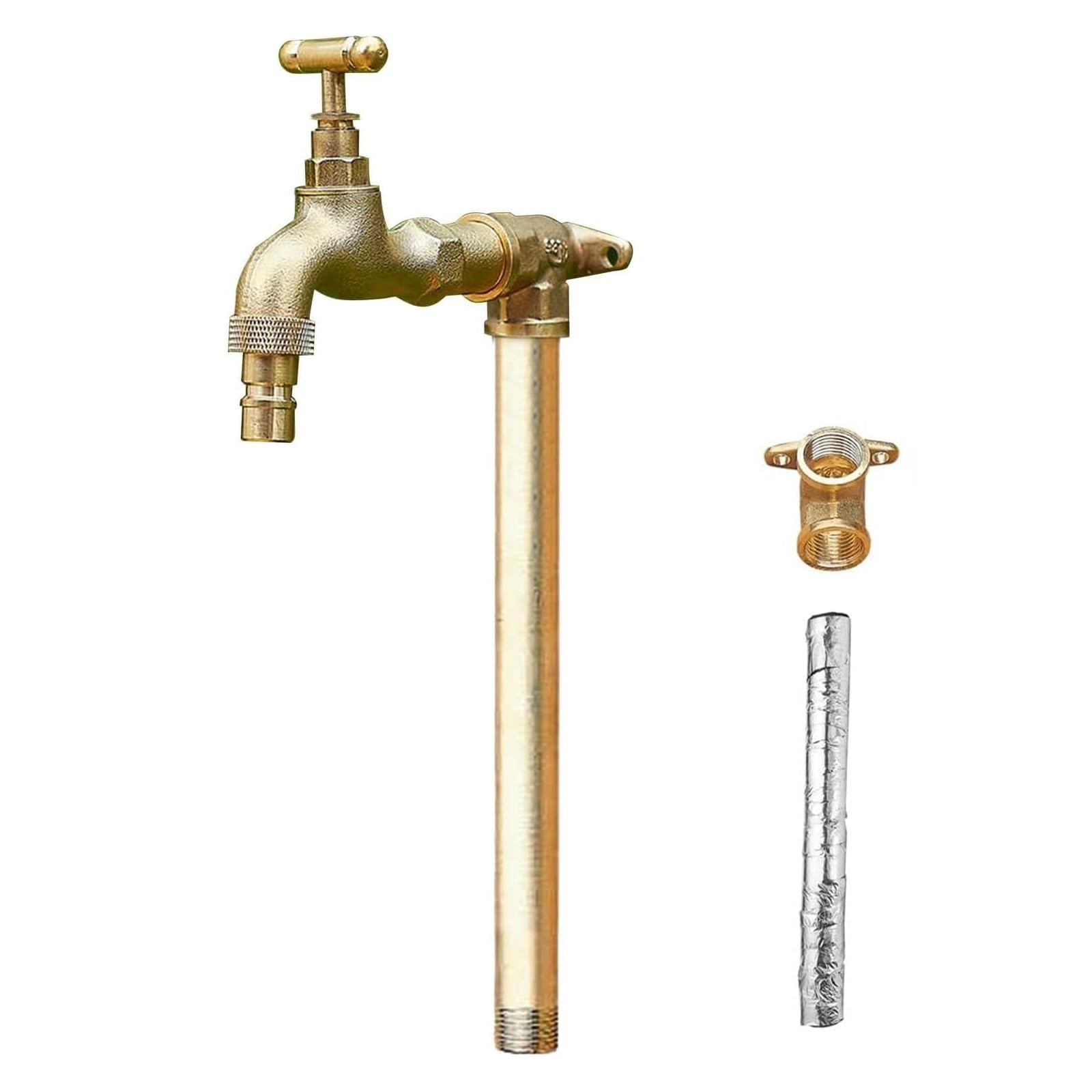 Columna de agua de jardín con grifo, fuente al aire libre, estación de riego y lavado, soporte de manguera de 60 cm de alto para un fácil riego y cuidado del jardín