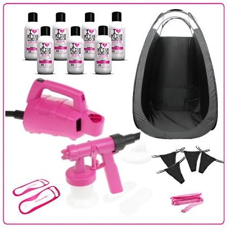 Professional Spray Tanning Kit: Machine, Tent, Solution & Consumables