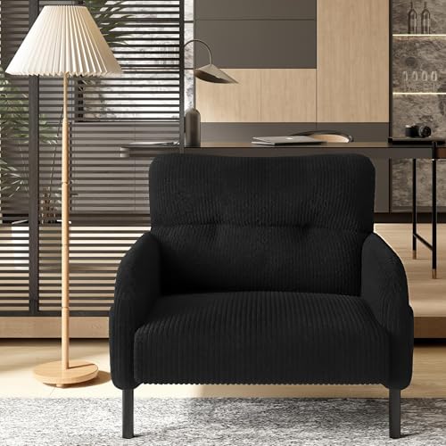 Sillón Plegable Corduroy Negro miniatura 3