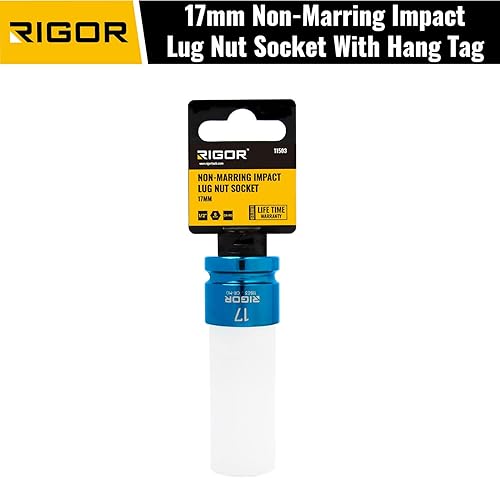 Miniatura 6 de RIGOR 11503 - Enchufe de tuerca de llanta sin marcar de 0.669in  Protector de rueda  Unidad de 12 pulgada, 6 puntos, CR-MO, métrico