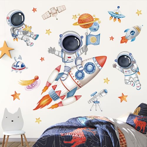 Vinilos Decorativos Rocket Astronaut Universo Espacio 30x90 cm miniatura 3