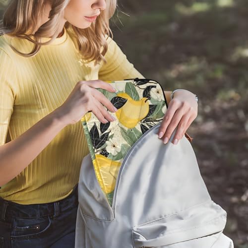 Funda para portátil 13-14 pulgadas con hojas y flores miniatura 6
