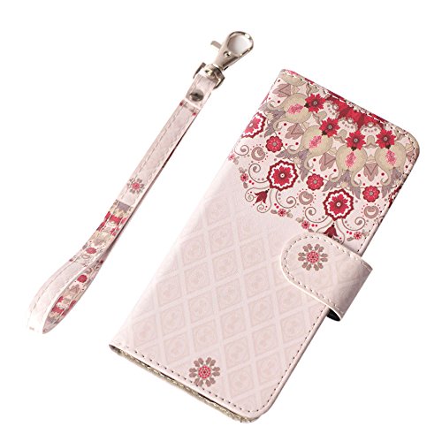 Urspeedteklive Iphone Se 2022 /Iphone Se 2020 /Iphone 7 /Iphone 8 Premium Pu Leather Funny Pattern Flip Wallet Case Cover W/Card Slots & Stand For Iphone Se 2022/2020, Iphone 7/8 4.7 Inch,Floral #TOP5