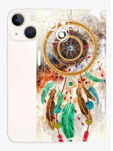 Image of AtOdds - Full Body Back Screen Guard Protector Film - Lamination Wrap Skin Sticker for iPhone 13 mini | Scratchproof Matte Finish (Design - Dream Catcher)