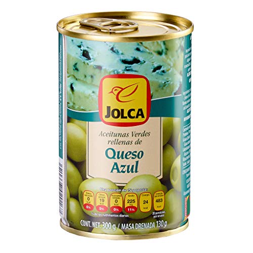 Lata Aceituna Manzanilla rellena de Queso Azul Jolca 130g