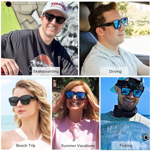 Polarized Fit Over Glasses Sunglasses for Women Men Oversized Square Shades UV400 Protection2