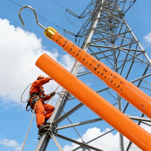 Perche télescopique isolée pour toise de mesure forestière et BTP