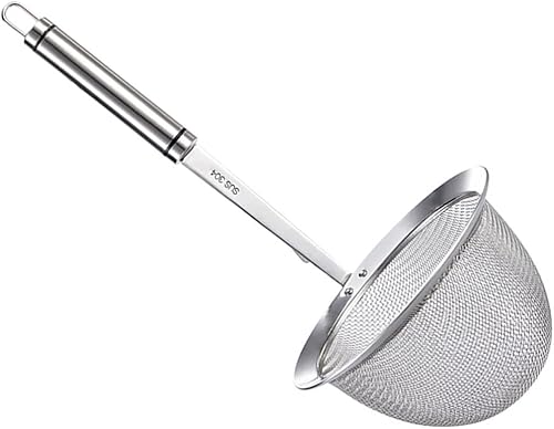 Hemoton Cesta de pasta de acero inoxidable con diseño de araña, colador de fideos, para cocina, colador de malla fina, colador de malla fina con asa