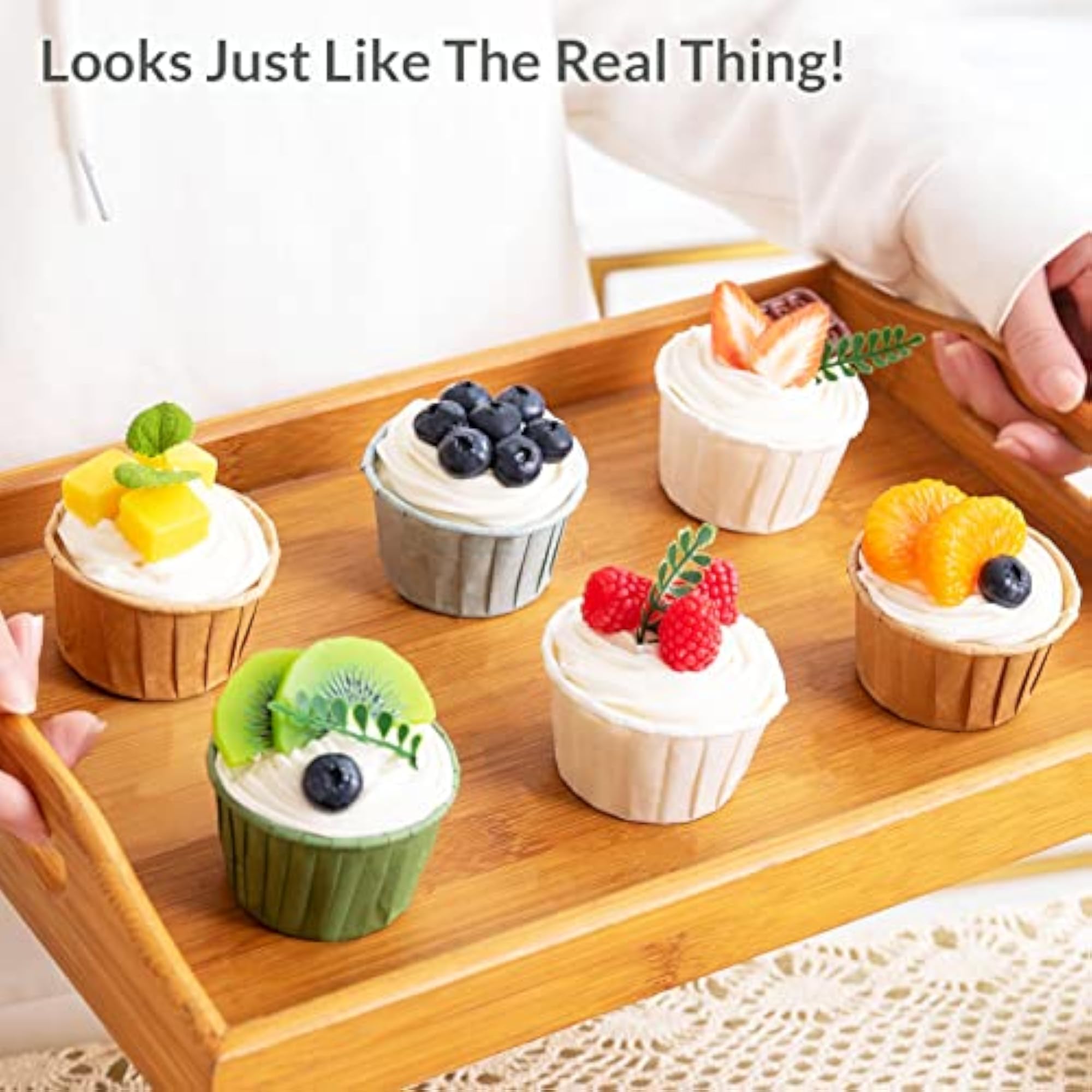 Fake Cupcakes for Display, Realistic Decor