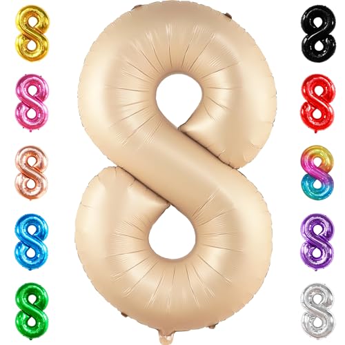 Image of KatchOn Caramel Number 8 Balloon 40 Inch