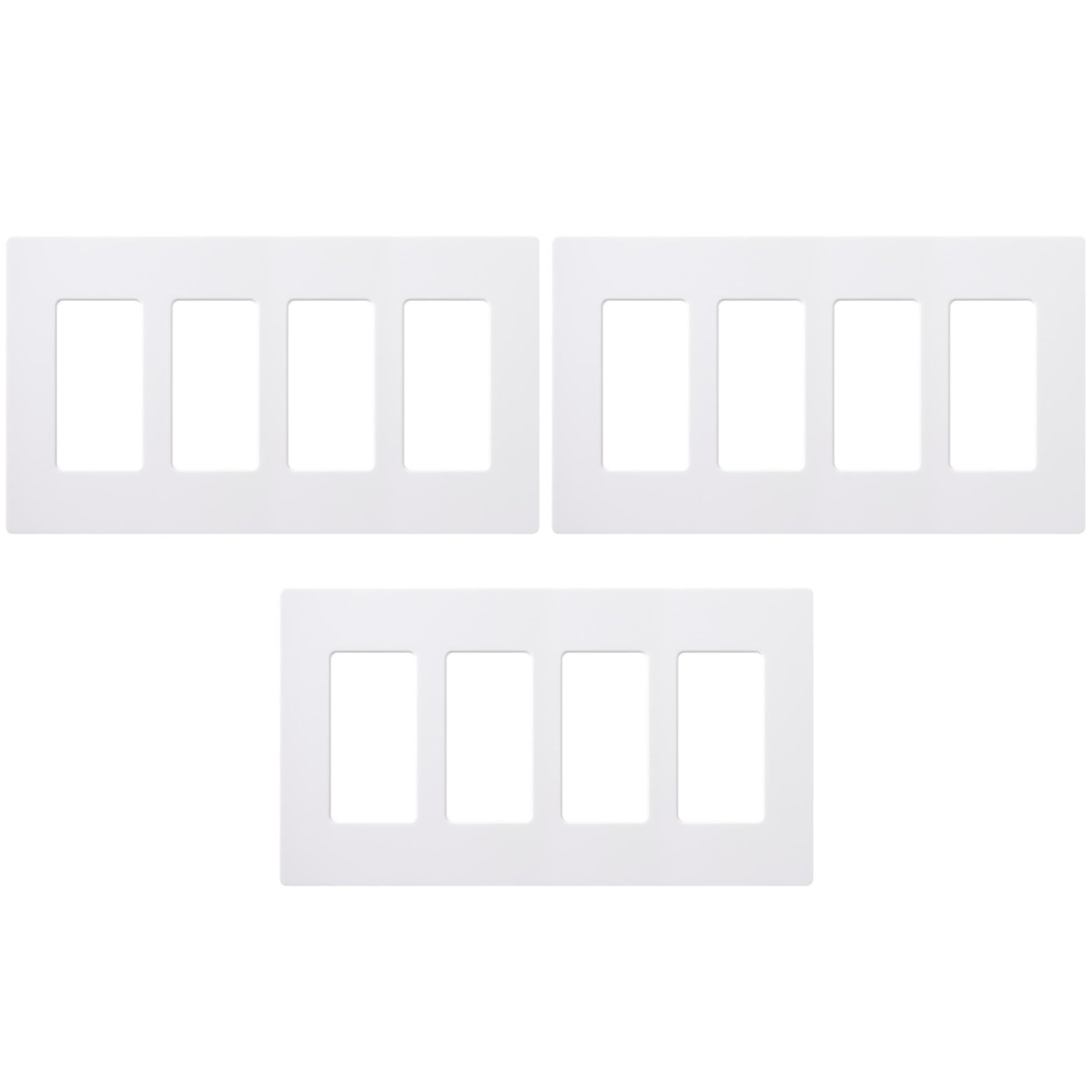 Lutron Claro Wall Plates - Gloss White -11