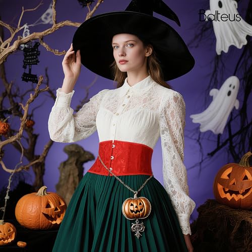 Floral Corset Waist Belt for Women,Lace up Waist Belt Wide Waistband Obi Tied Waspie Belt for Wedding Halloween2