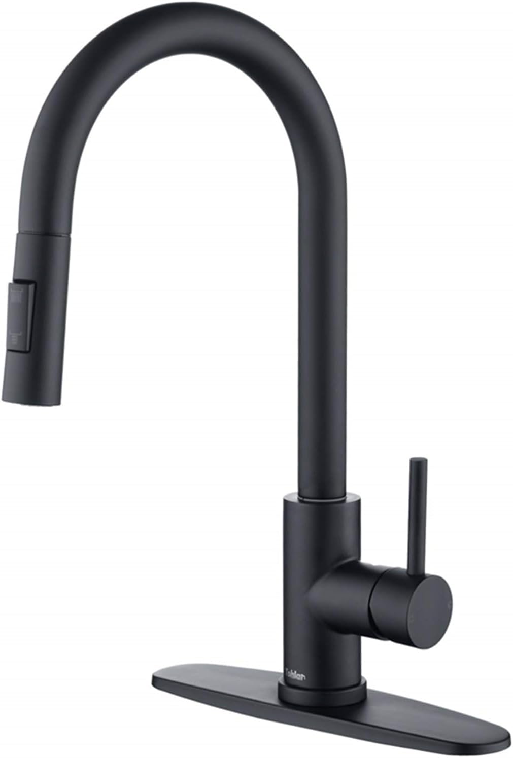 Matte Black Stainless Steel Single Handle Pull Down Kitchen Faucet
