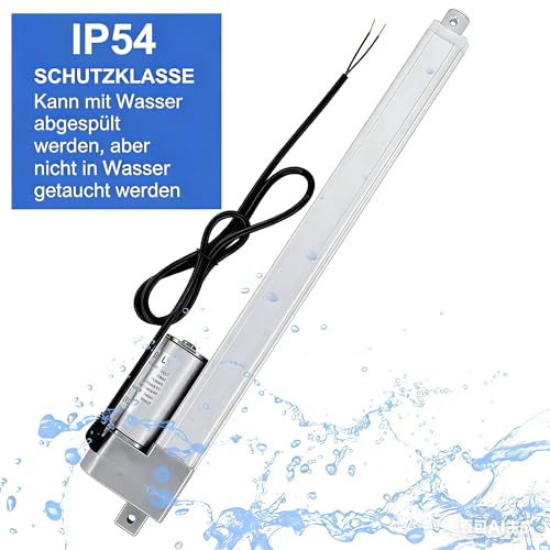 Linearantrieb DC 12V 300N 700mm Linearmotor Linear Actuator Lineartechnik-Aktuatoren für Medizinische,Automobil, Elektrische Türöffner,Lifting Sofa (45mm/s)