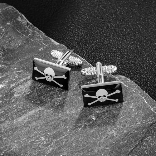 Maniceras Calavera Plano Logo de Peligro para Hombre miniatura 3