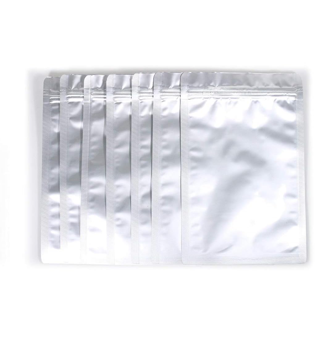 VASANA 100 Pcs Reclosable 8.5x13cm Colorful Mylar Foil Flat Bag Sample Pouch Heat Sealable Aluminum Foil Bags Food Storage Coffee Candy Foil Grip Seal Wrap