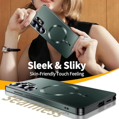 Image of for Samsung Galaxy S26 Ultra Case,Slim Design Compatible with MagSafe,Strong Magnetic Shockproof Military-Grade Protection for Screen & Camera Cover Case for Samsung S26 Ultra,Green