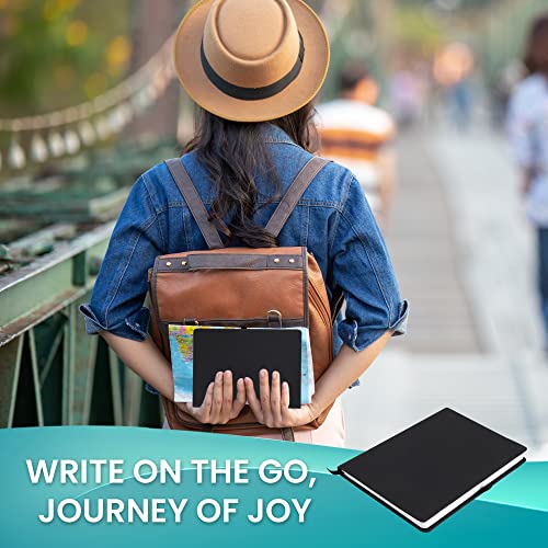 Image of Cubic Classic A5 Journal - A5 Size, 160 Pages, 80 gsm | PU Leather Hardbound Notebook with Pen Loop | Black Diary for Writing, Planning, Travel & Office