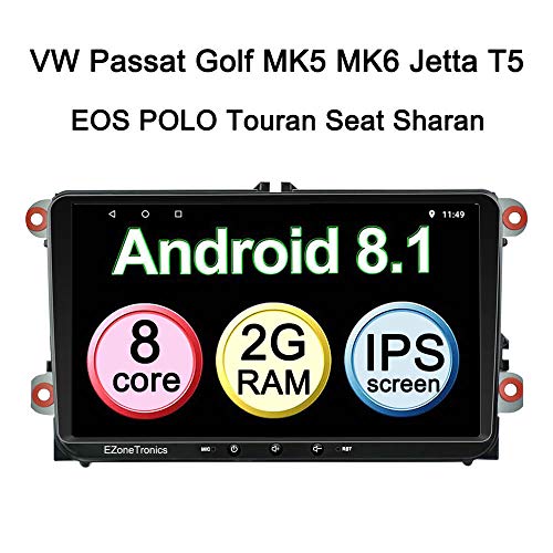 Android 8.1 Double Din Car Stereo for Volkswagen VW Jetta Passat Golf 2+16G
