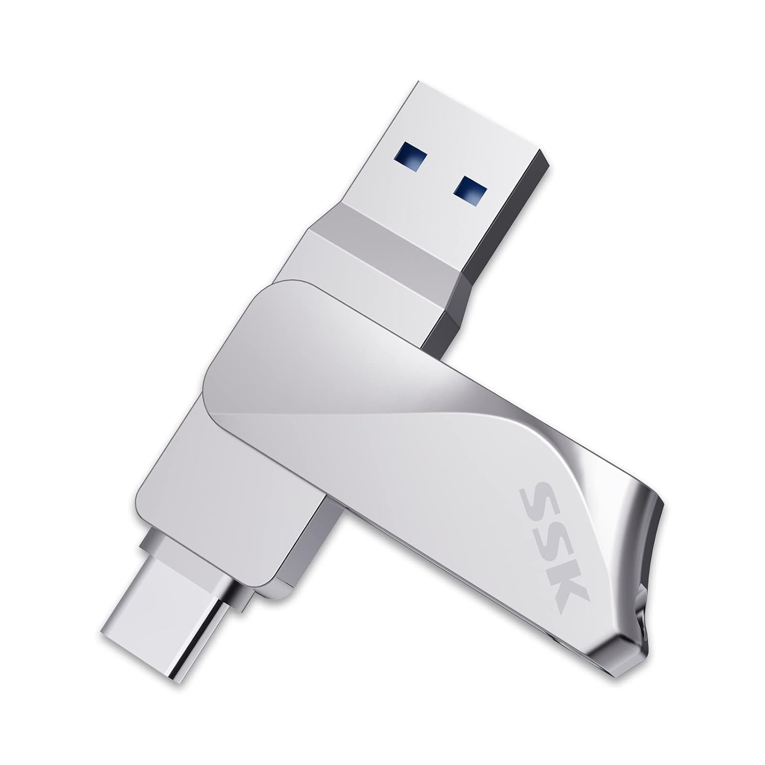 SSK 64GB USB C 2 in 1 Flash Drive Dual Drive, Thunderbolt Pendrive up to 150MB/s Transfer Speed Photo Stick for Android Phones/Tablets/Mac/Laptop SSK 64GB USB C 2 in 1 Flash Drive Dual Drive, Thunderbolt Pendrive up to 150MB/s Transfer Speed Photo Stick for Android Phones/Tablets/Mac/Laptop