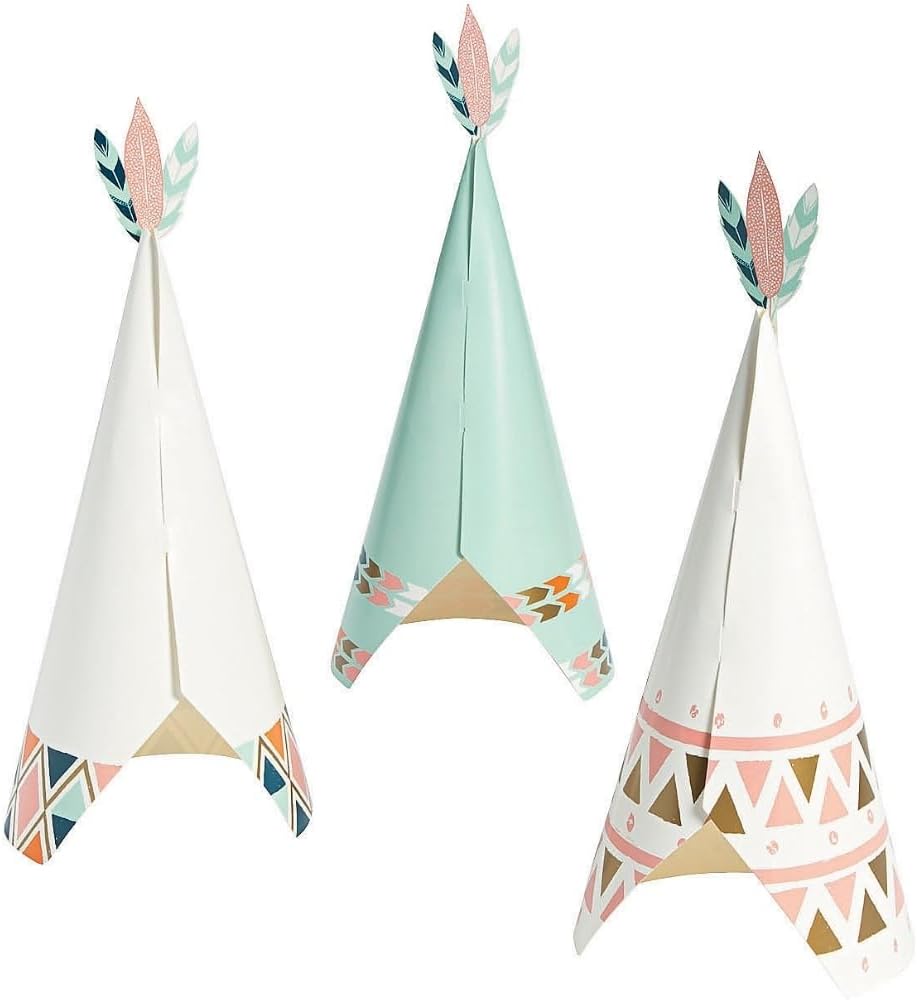 Fun Express - Tribal Baby Centerpiece (3pc) for Baby - Party Decor - General Decor - Centerpieces - Baby - 3 Pieces