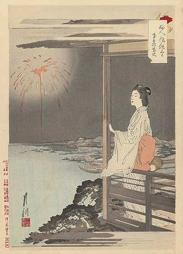 Cuadro sobre lienzo de Ogata Gekko para decorar salones elegantes de 60x90cm