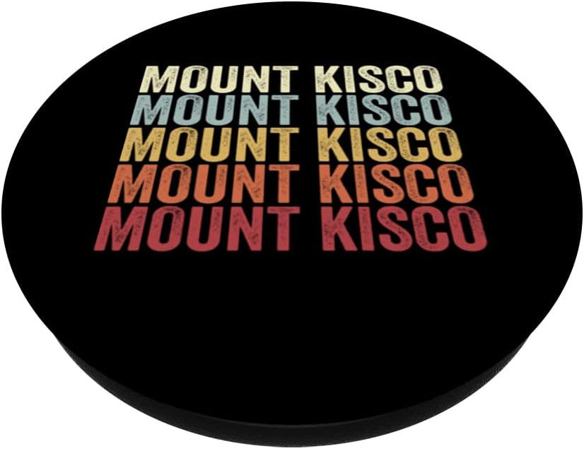 Mount Kisco New York Mount Kisco NY Retro Vintage Text PopSockets Swappable PopGrip image 2