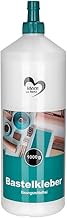 Ideen mit Herz Craft glue, liquid glue, water-based, solvent-free, dries transparent, suitable for children, ideal for wood, paper, photos, felt, cardboard, textiles (1000 ml)