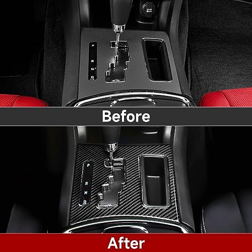 Image of Gear Shift Panel Decals Only for 2011 2012 2013 2014 Chrysler 300 / 300C / 300S / Limited /Base Accessories Carbon Fiber Stickers