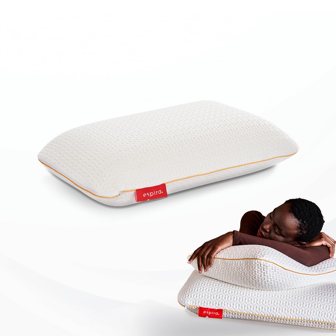 Espira Aircomfort Almohada Ergonómica Cervical 40x60 cm – 5 Veces Más Transpirable, Almohada Refrescante, Almohada de Espuma Viscoelástica y Cojín para Cervicales Dolorosas