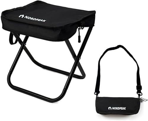 Taburete plegable compacto con correa para el hombro, soporte resistente de 350 libras, asiento portátil ligero regalo para camping, al aire libre,