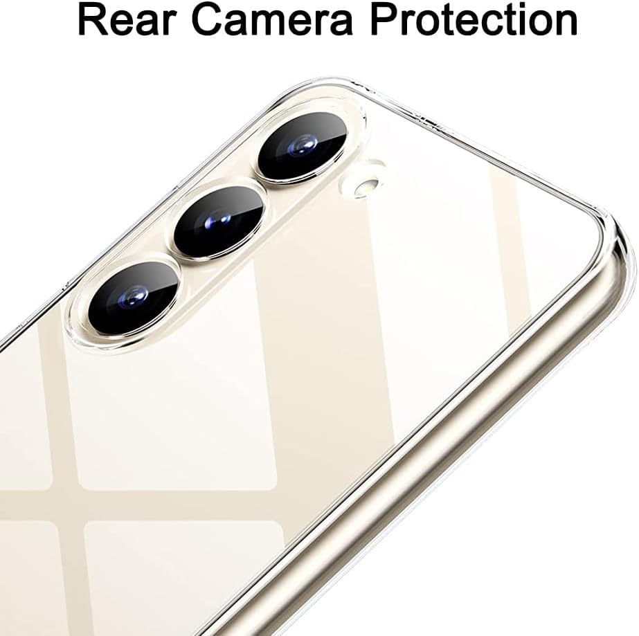 Image of NISHTECH for Samsung Galaxy S23FE 5G Premium Transparent Hybrid Soft Slim Dust Proof Back Case Cover Silicone with Camera Protection