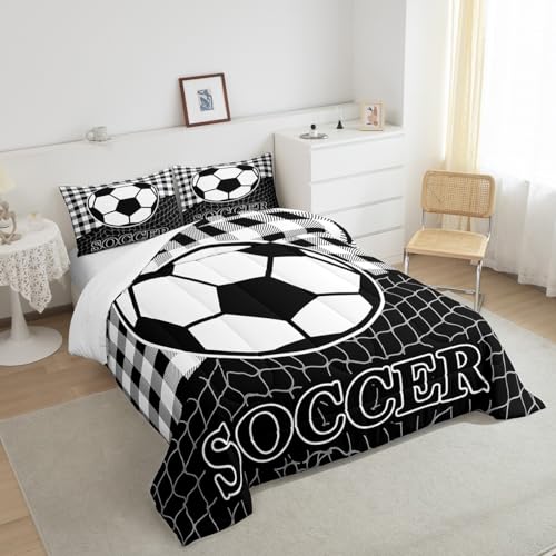 Image of Feelyou Soccer Bedding Set Queen Size for Kids