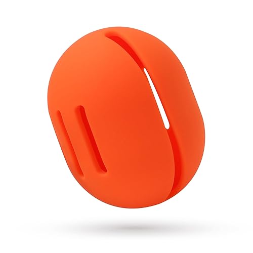 FERYES Soporte para esponja de maquillaje Estuche para licuadora de maquillaje de belleza ecológica inastillable para viajes, color naranja