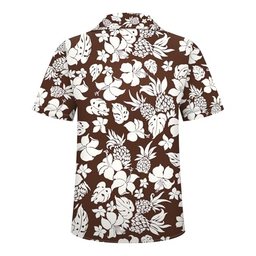 Image of Hawaiian Shirt for Men Tropical Shirts Summer Beach Button Down Short Sleeve Luau Aloha Floral Cruise Vacation Outfit 2026