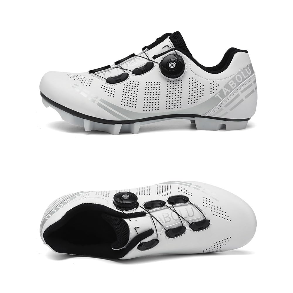 Hixingo Zapatilla de Ciclismo Hombre Mujer Zapatos Bicicleta de Montaña Exterior MTB Compatibles con SPD Lock System, Zapatillas de Ciclismo Unisex Adulto, 36-47 EU